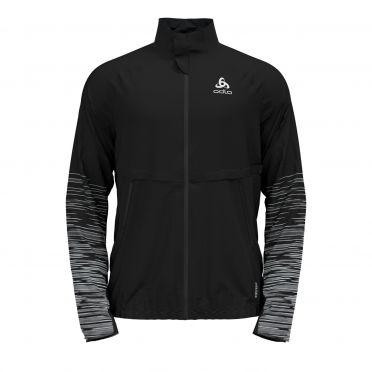Odlo Zeroweight Pro Warm Reflect hardloopjack zwart heren