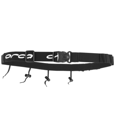 Orca Startnummerband met energie gel vakjes zwart