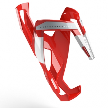 Elite Bidonhouder custom race+ glossy rood wit
