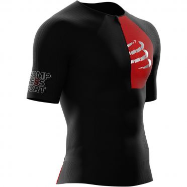 Compressport Postural Aero korte mouw compressie tri top zwart heren