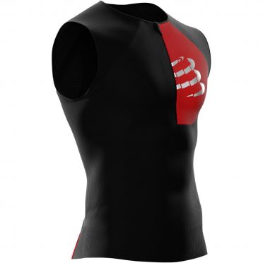 Compressport Postural mouwloos compressie tri top zwart heren