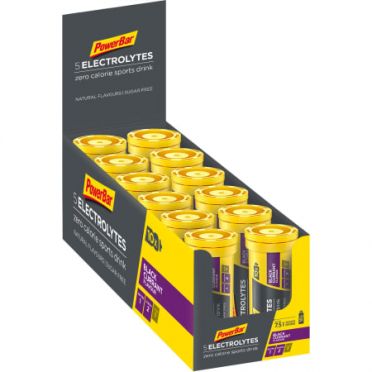 Powerbar Electrolyte tabs 12 x 10 tabletten zwarte bes 