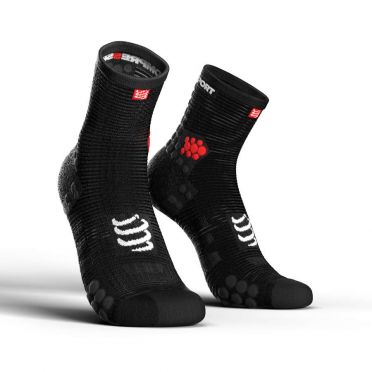 Compressport Pro racing v3.0 hoge hardloopsokken zwart