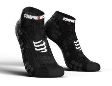 Compressport Pro racing v3.0 lage hardloopsokken zwart
