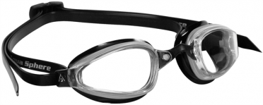 Aqua Sphere K180 Zwembril transparante lens zilver/zwart 