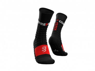 Compressport Pro racing v4.0 winter high cut hardloopsokken zwart