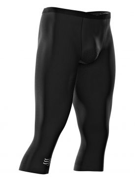 Compressport Under control pirate 3/4 compressie hardloopbroek zwart unisex