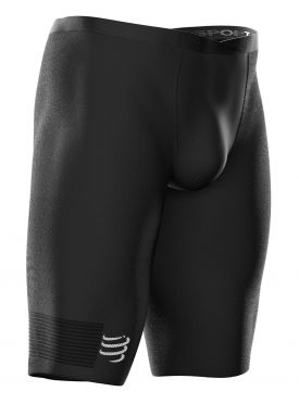 Compressport Under control compressie hardloopshort zwart heren
