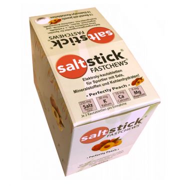 Saltstick Fastchews treetje perzik 12 x 10 stuks
