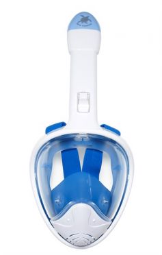 Sea Turtle Flex deluxe Full face snorkelmasker wit/blauw