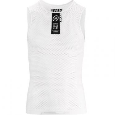 Assos Skinfoil NS Summer mouwloos ondershirt wit unisex