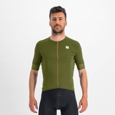 Sportful Monocrom fietsshirt korte mouw groen heren 