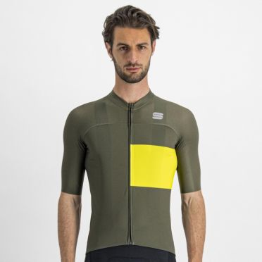 Sportful Snap fietsshirt korte mouw groen heren 