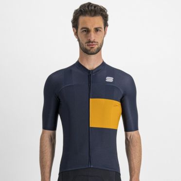 Sportful Snap fietsshirt korte mouw blauw heren 