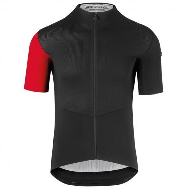 Assos SS.cento evo8 korte mouw fietsshirt zwart/rood heren