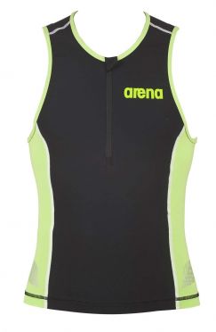 Arena ST mouwloos tri top zwart/groen heren