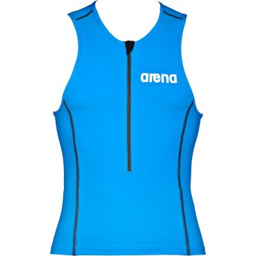 Arena ST mouwloos tri top blauw heren