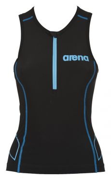 Arena ST mouwloos tri top zwart dames