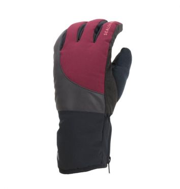 SealSkinz Cold weather reflecterende fietshandschoenen zwart/rood 