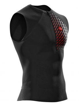Compressport Trail running postural mouwloos compressieshirt zwart heren