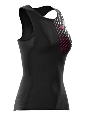 Compressport Trail running postural mouwloos compressieshirt zwart dames 