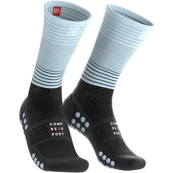 Compressport mid compressie sokken Oxygen zwart/blauw