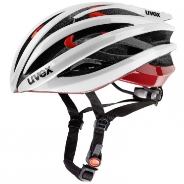 Uvex Race 3 Fietshelm wit/rood