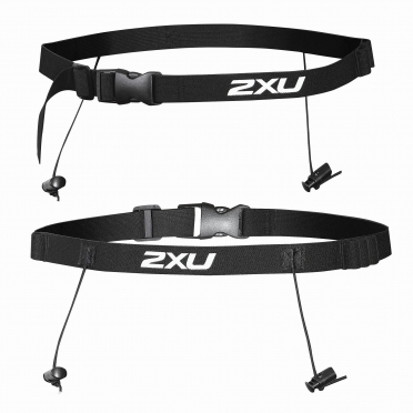 2XU Startnummerband met gel houder zwart 