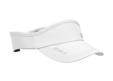 2XU Run Visor zonneklep wit 