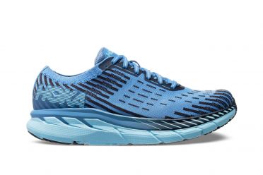 Hoka One One Clifton 5 Knit hardloopschoenen blauw/paars dames