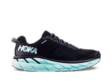 Hoka One One Clifton 6 hardloopschoenen zwart/blauw dames