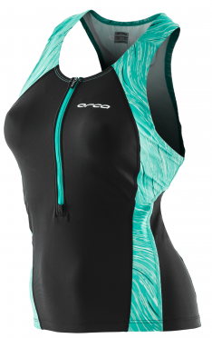 Orca Core Support singlet mouwloos tri top zwart/groen dames