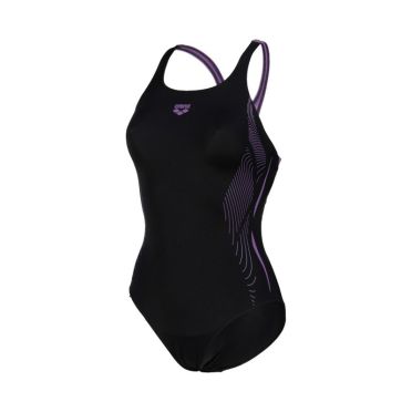 Arena Swim Pro Back badpak zwart/paars dames 