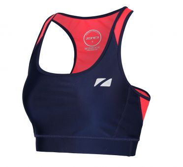 Zone3 Aquaflo plus Bra crop tri top blauw/roze dames 