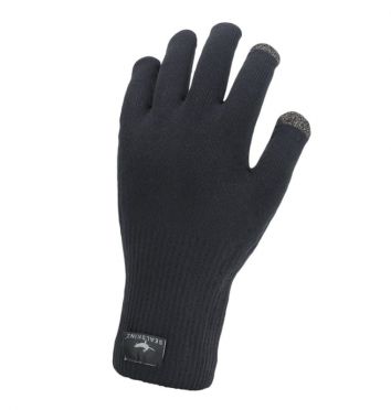 SealSkinz Ultra grip knitted fietshandschoenen zwart 