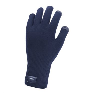 SealSkinz Ultra grip knitted fietshandschoenen blauw
