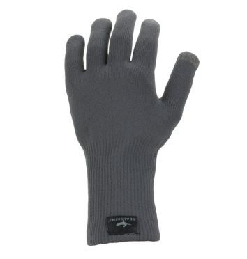SealSkinz Ultra grip knitted fietshandschoenen grijs