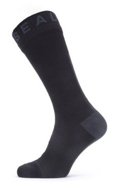Sealskinz All weather mid fietssok met Hydrostop zwart/grijs