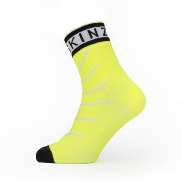 Sealskinz Warm weather fietssok met Hydrostop geel/zwart