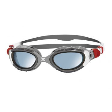 Zoggs Predator flex zwart/grijs - blauwe lens