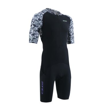 Zone3 Lava korte mouw trisuit grijs heren 