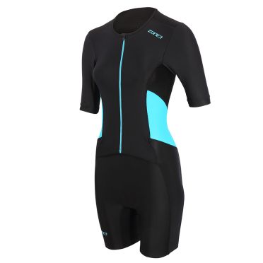 Zone3 Activate trisuit korte mouw zwart/blauw dames 