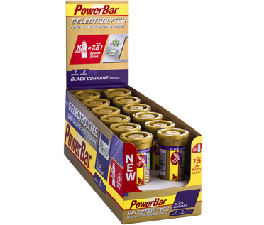 Powerbar Electrolyte tabs 12 x 10 tabletten zwarte bes