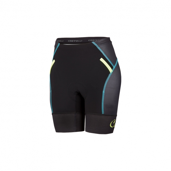 Castelli Free W tri short zwart/geel dames 16078-321 CA16078-321