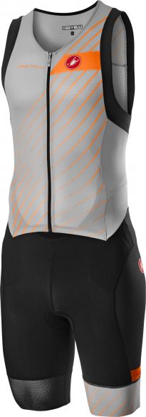 Castelli Free sanremo trisuit SL zilvergrijs heren 8618108-870