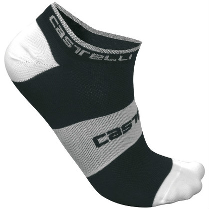 Castelli Lowboy sock zwart/wit heren fietssokken 7069-010 2015 CA7069-010(2015)
