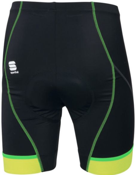 Sportful Giro 2 short 24cm fietsbroek zwart/geel/groen heren 1101734-091
