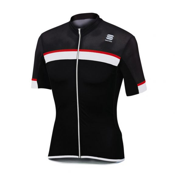 Sportful SF pista fietsshirt korte mouw zwart/wit heren 1101742-002