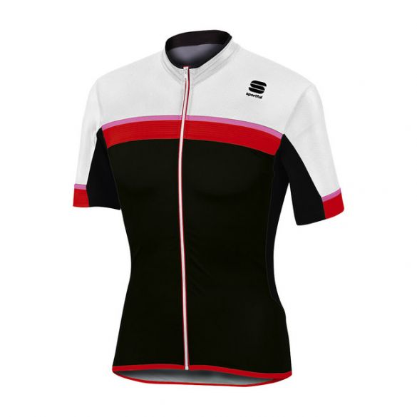 Sportful SF pista fietsshirt korte mouw wit/zwart heren 1101742-102