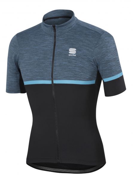 Sportful Giara jersey korte mouw fietsshirt blauw/zwart heren 1101745-267